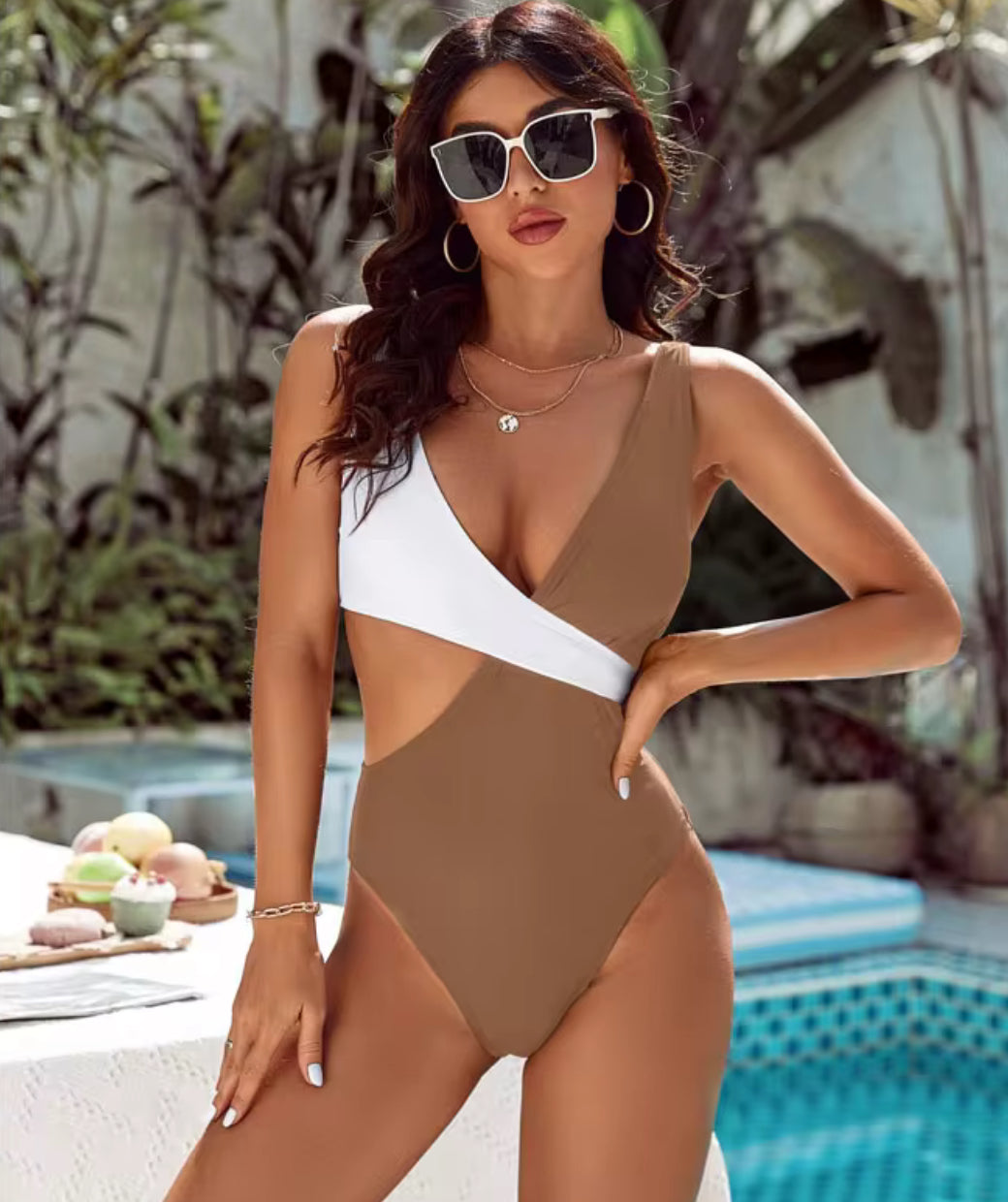The Luxurious St. Barts Sultry High-Leg Cutout Colorblock Swimsuit
