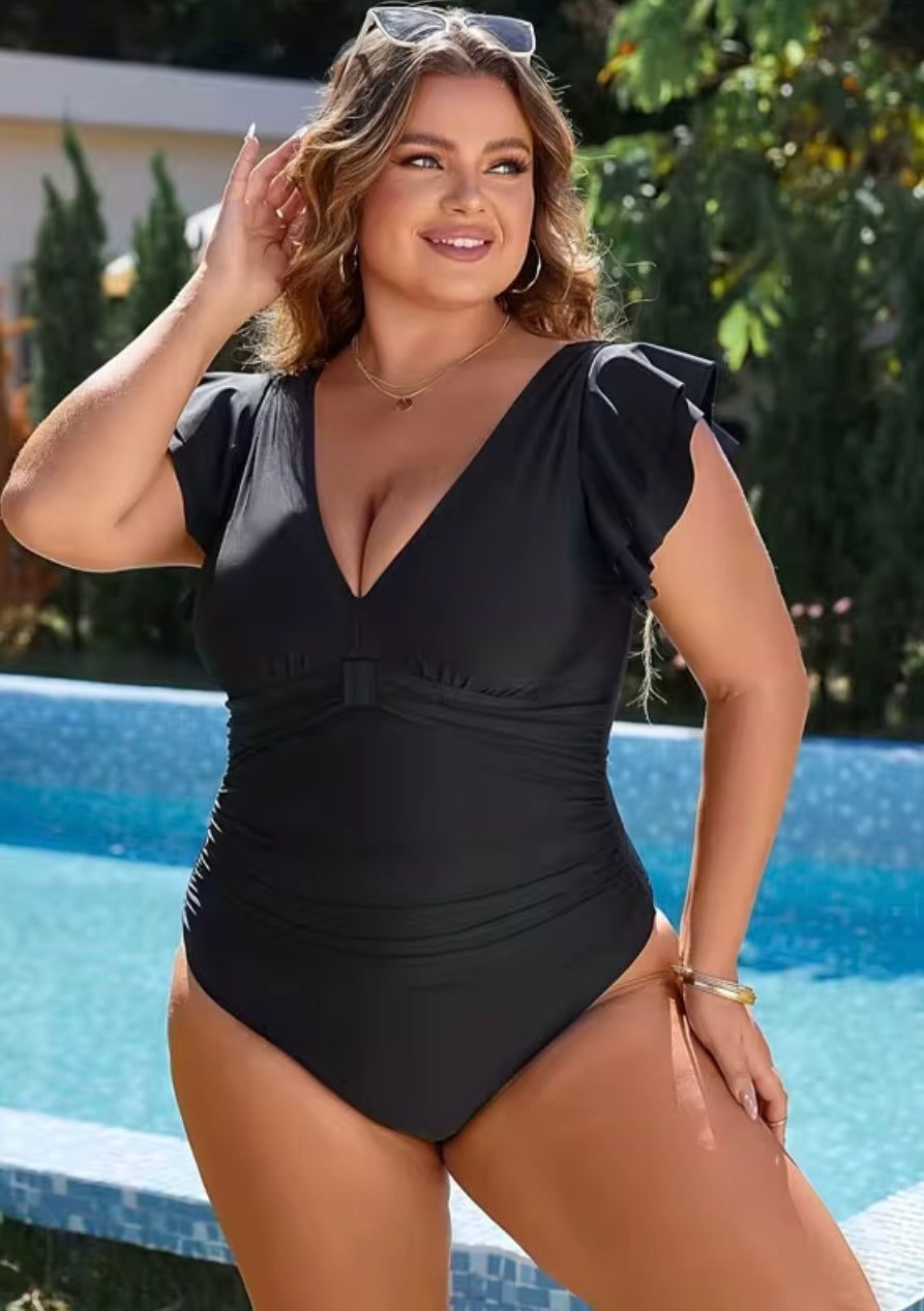 The Luxurious Sultry Amalfi One-Piece - Tummy Control Super Supportive Plus Size Swimsuit