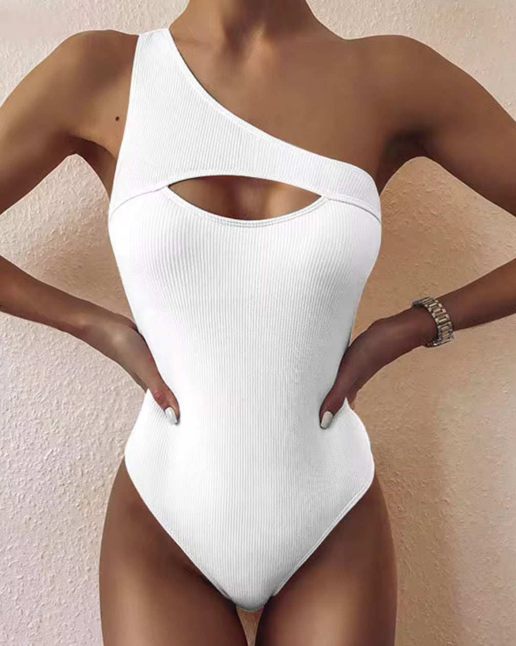 The Luxurious Sultry Riviera One-Piece – Asymmetric Cutout Swimsuit