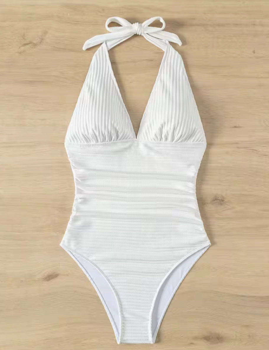 The Luxurious Sultry One-Piece – Super Supportive Halter Sculpt Swimsuit